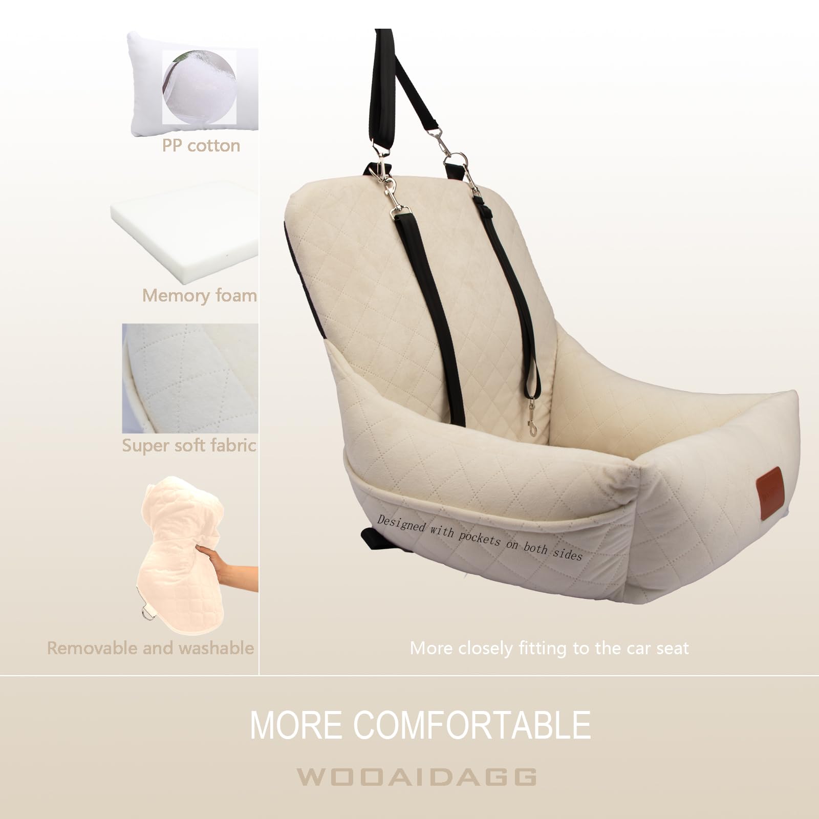 WOOAIDAGG sangles ajustables et boucles assurant stabilité