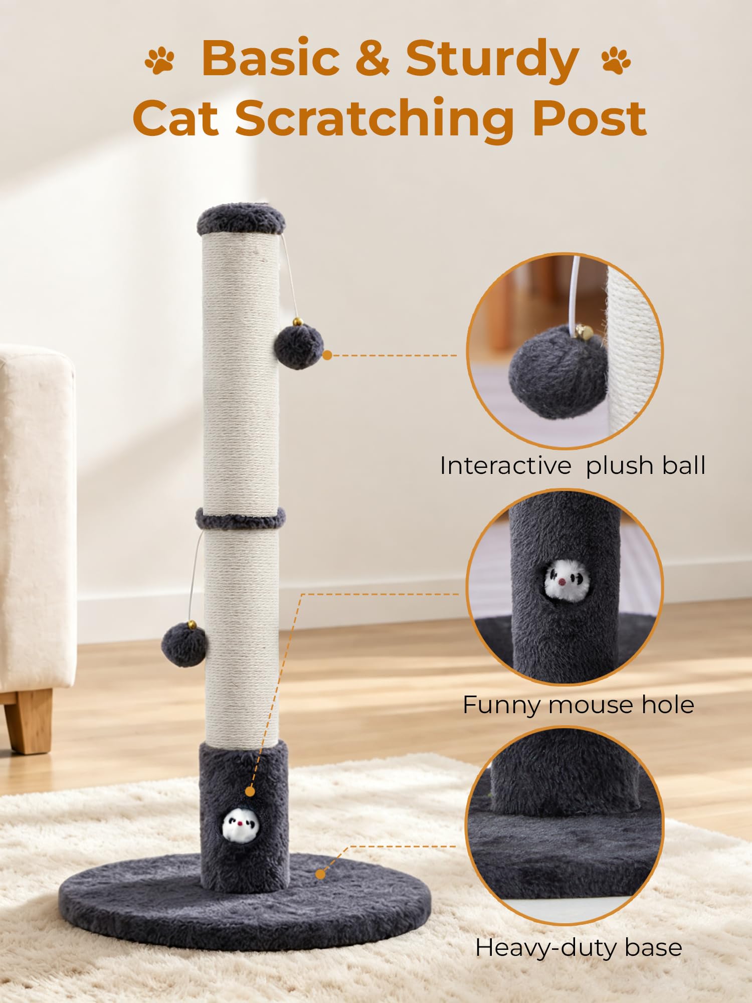 Woochpet comparaison taille pour chat montrant hauteur 33 pouces