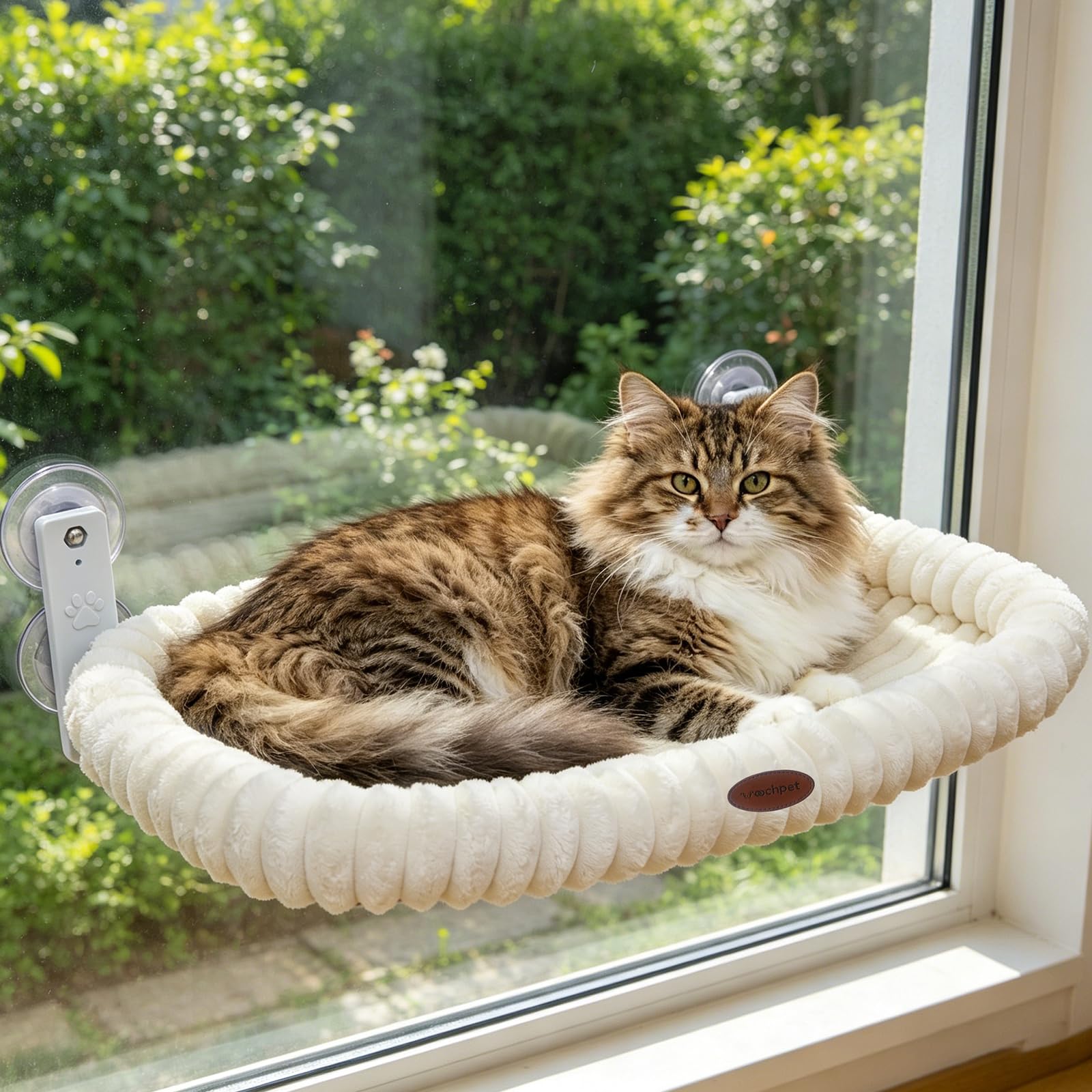 Woochpet hamac fenêtre face visible offrant vue et confort