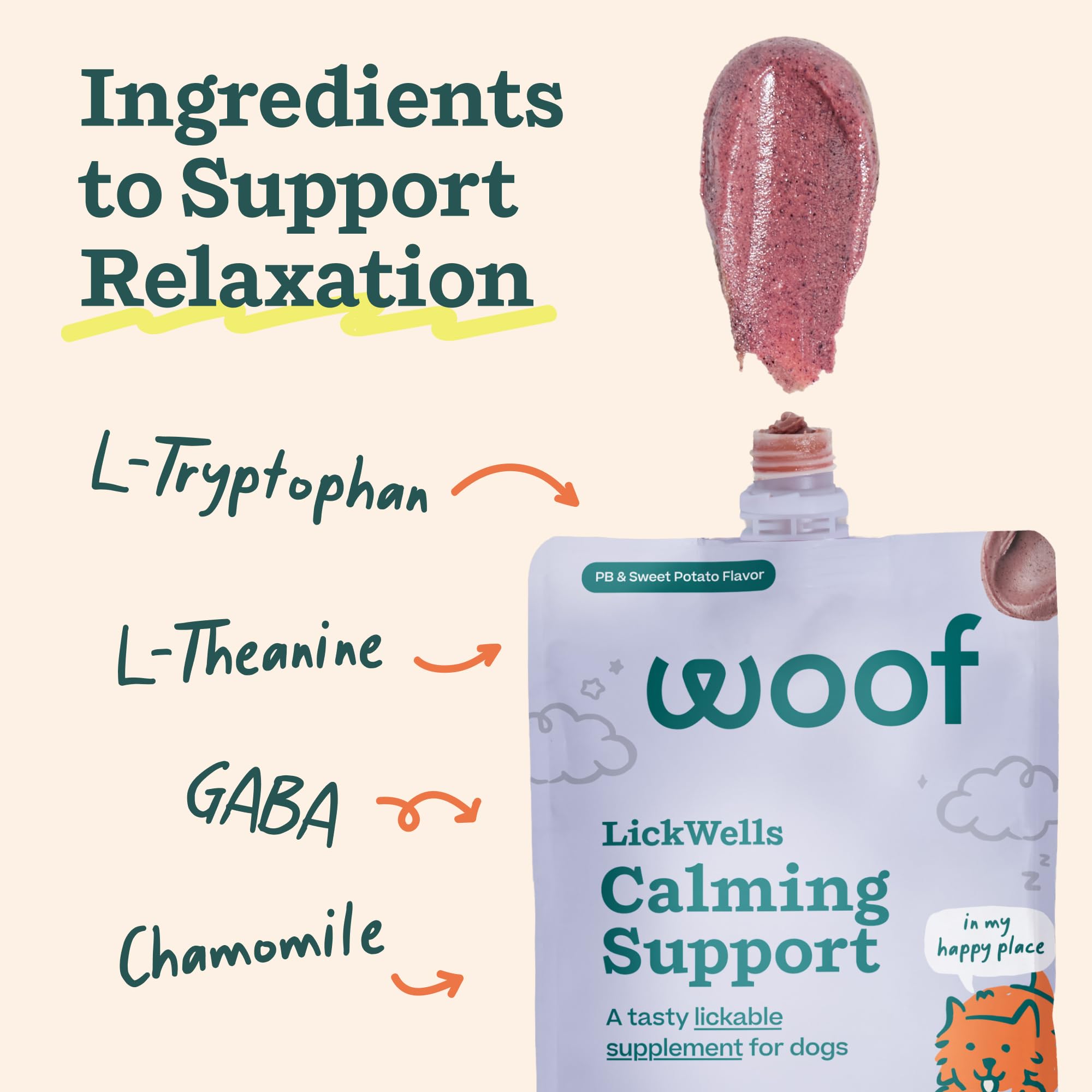 WOOF étiquette lisible présentant ingrédients clés pour confiance