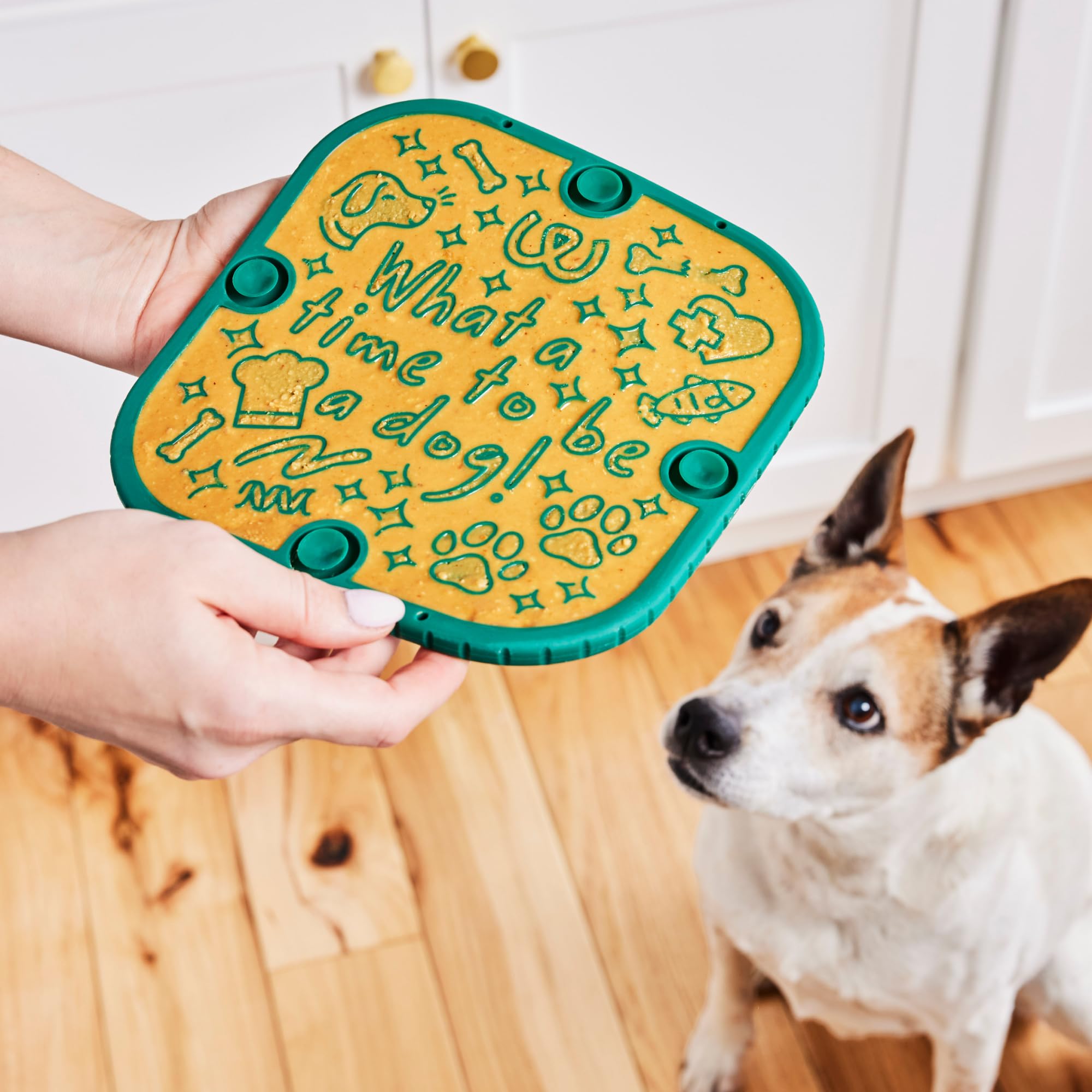 WOOF FlipMat comparaison taille main montrant compacité et transport facile