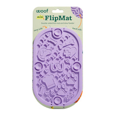 Woof FlipMat Mini vue avant montrant le design double-face, apporte distraction apaisante