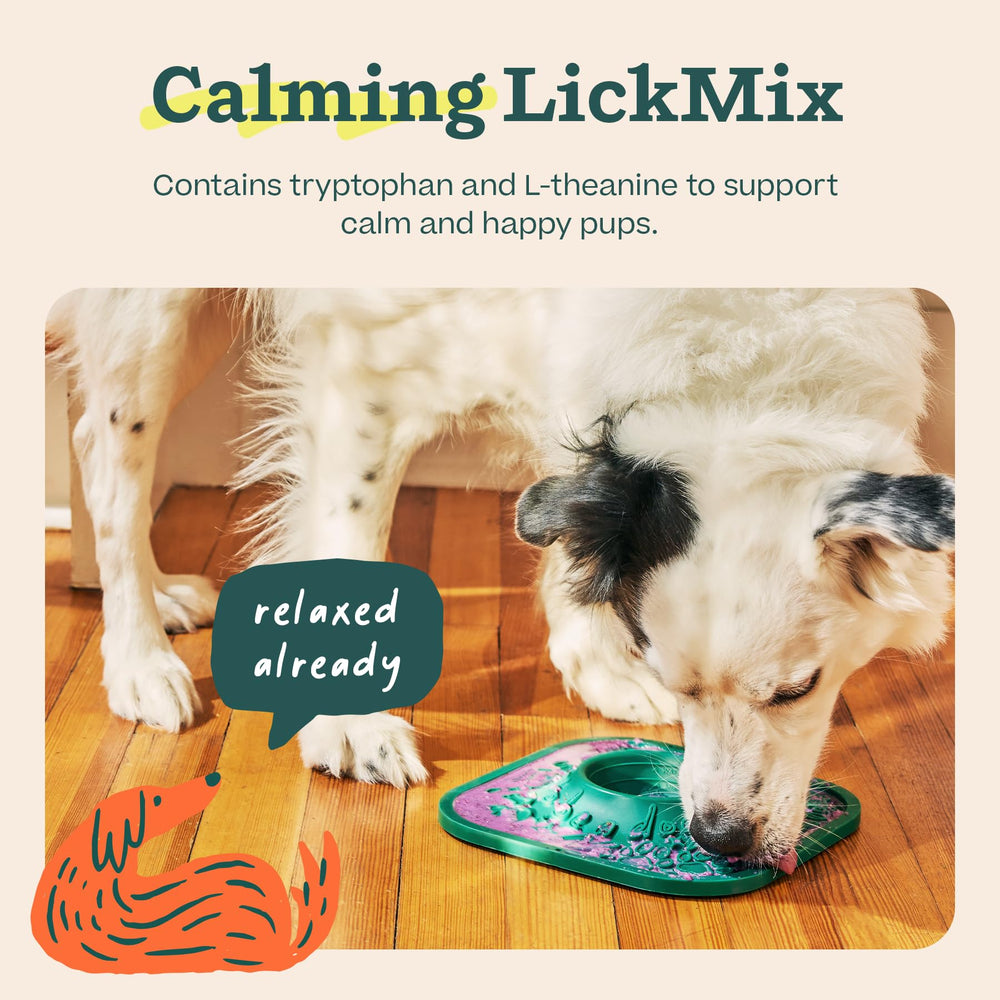 WOOF LickMix congelé dans LickMat prolonge la durée d'occupation