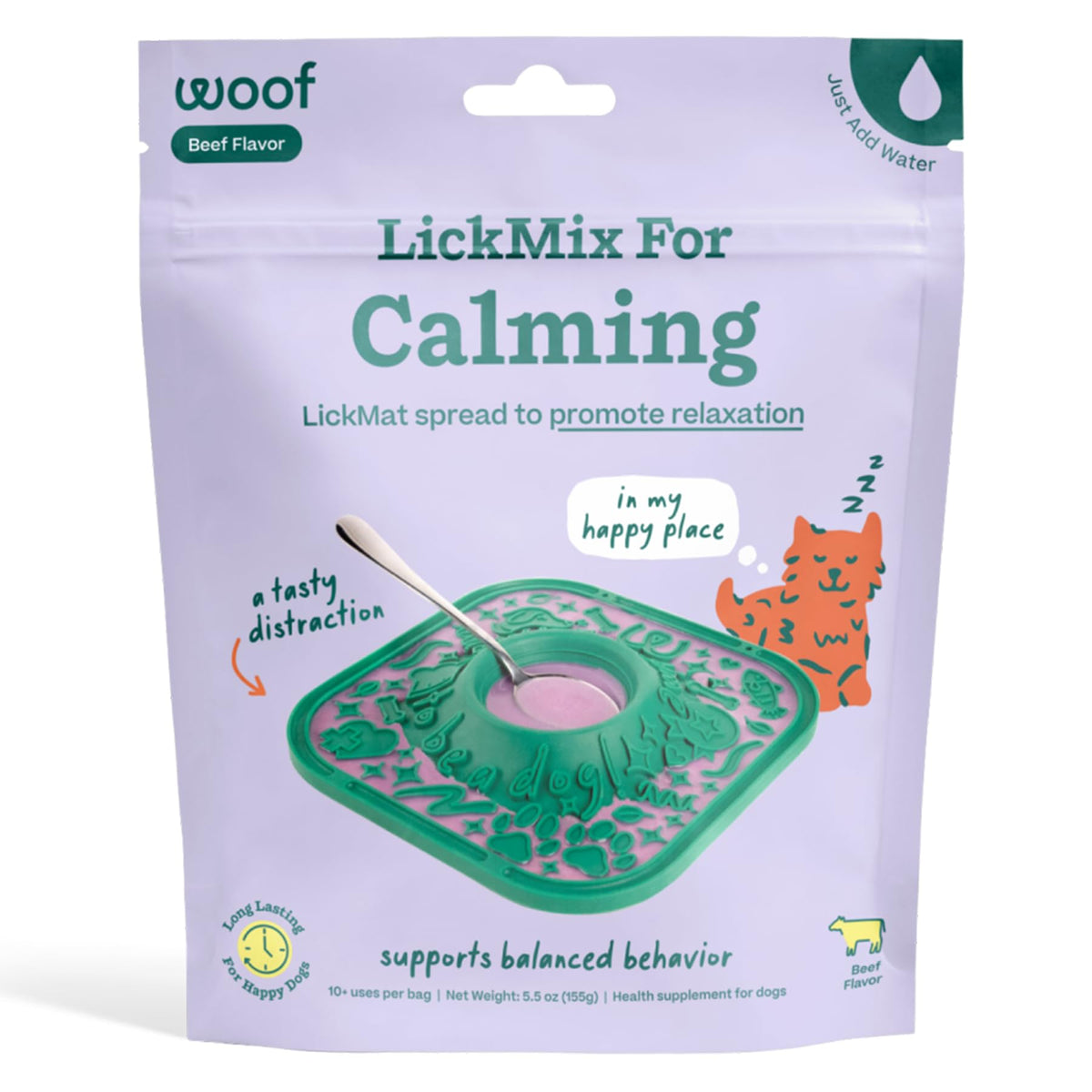 WOOF LickMix emballage avant montrant praticité et portionnage