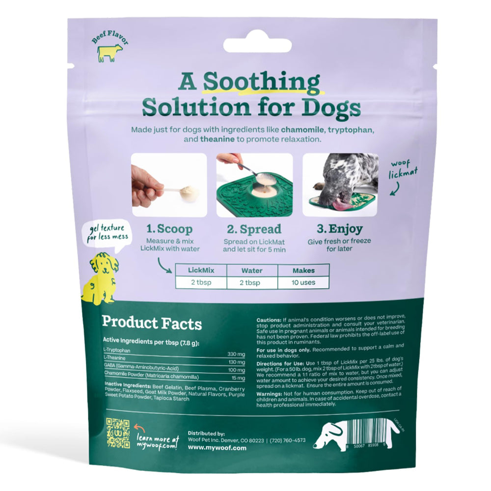 WOOF LickMix texture gélifiée facile à étaler pour moins de calories