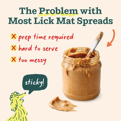 WOOF LickWells texture onctueuse montrant l'étalement homogène