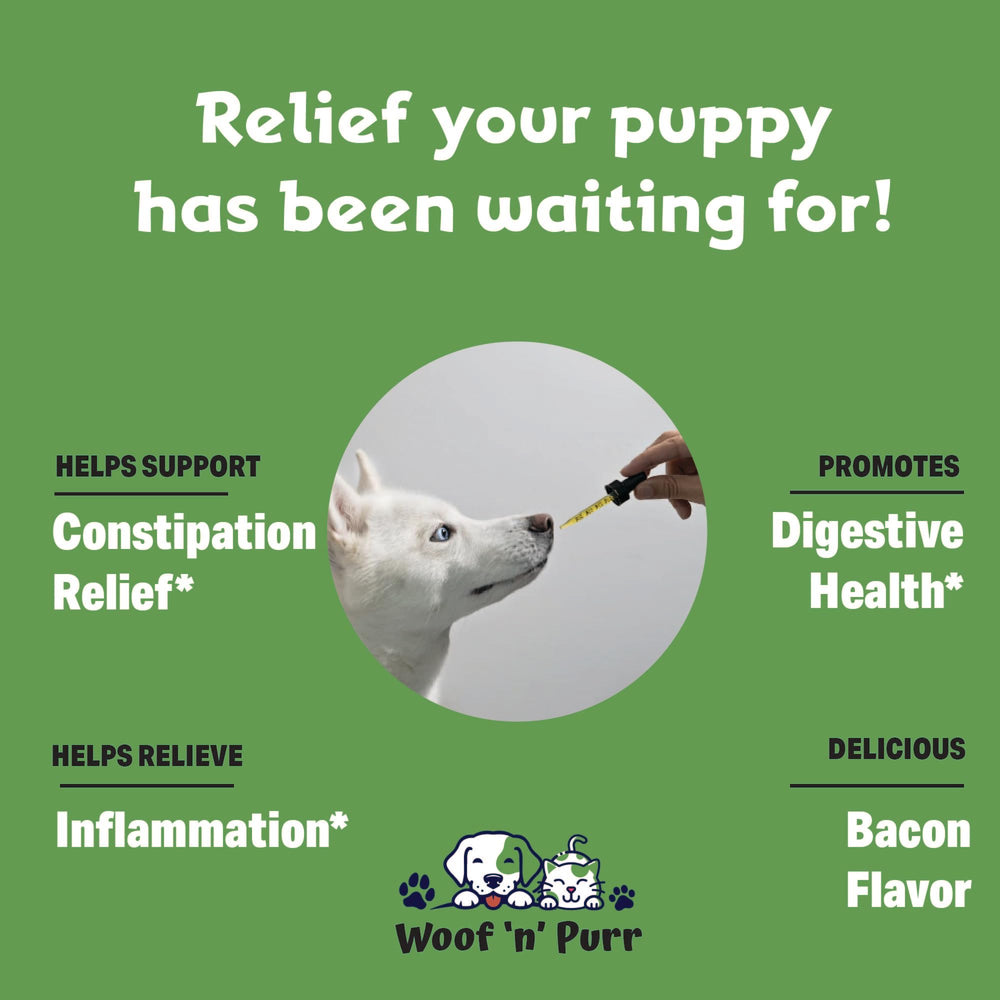 Woof 'n' Purr compte-gouttes en gros plan pour dosage précis et simple