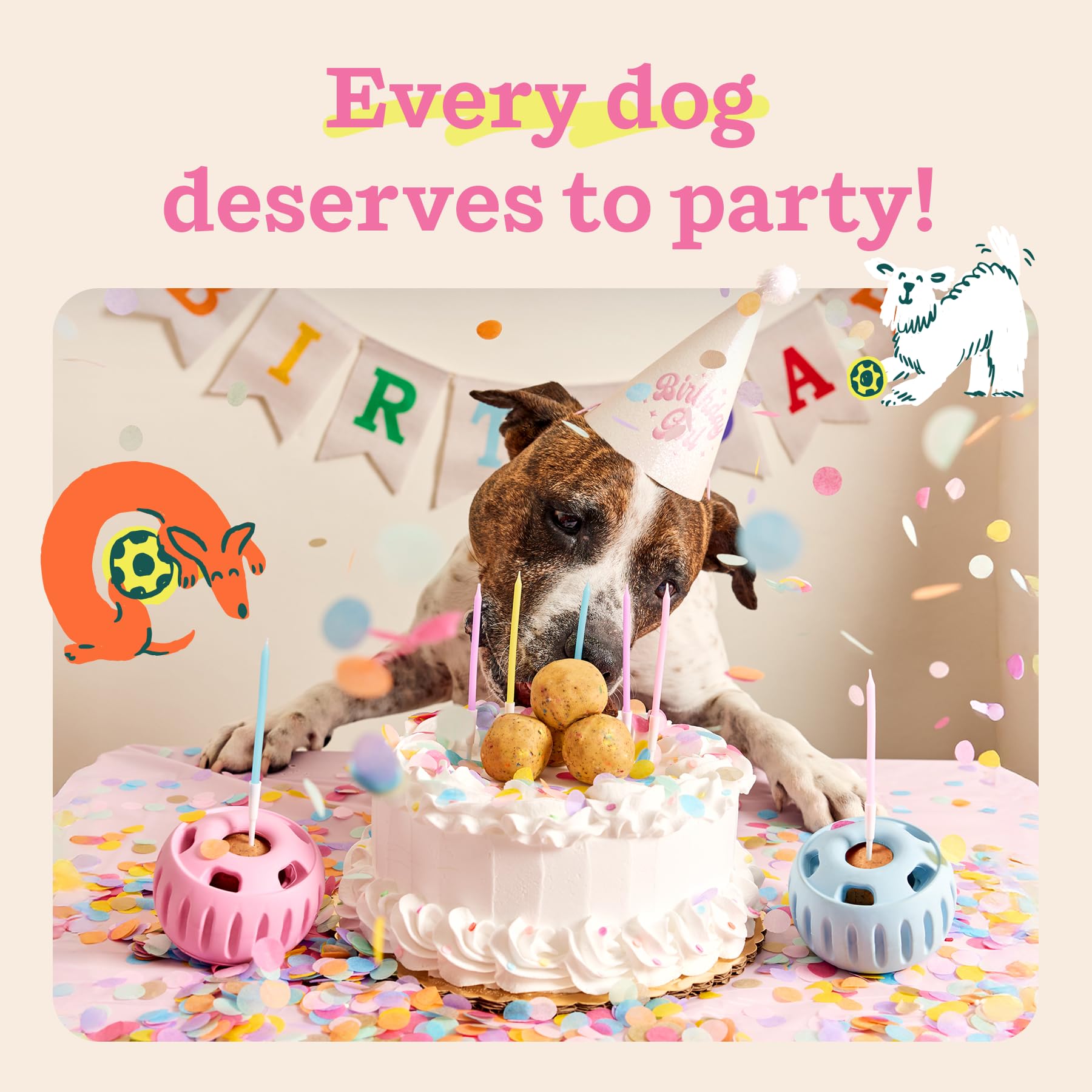 WOOF Pupsicle base lestée stabilité réduisant basculements durant jeu