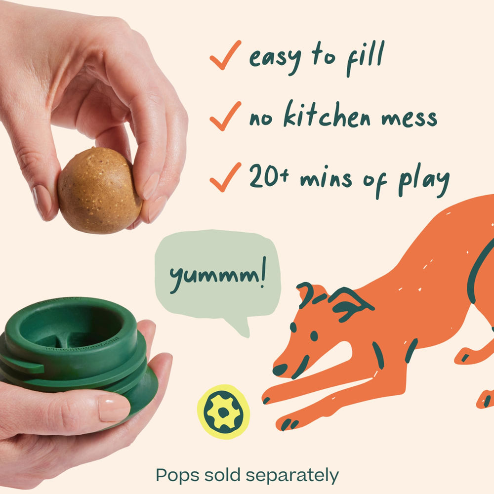 WOOF Pupsicle base lestée visible offrant stabilité contre le basculement