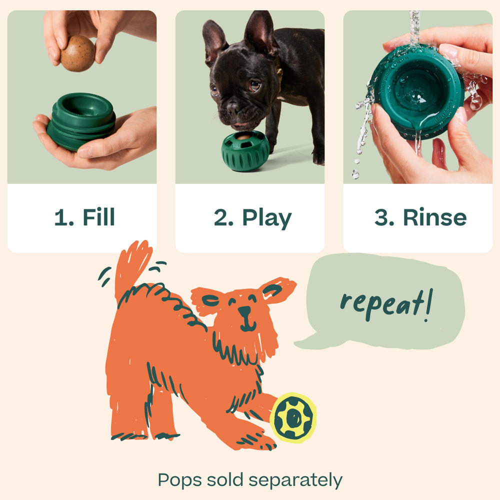 WOOF Pupsicle en mains lors du remplissage pour une prise en main facile
