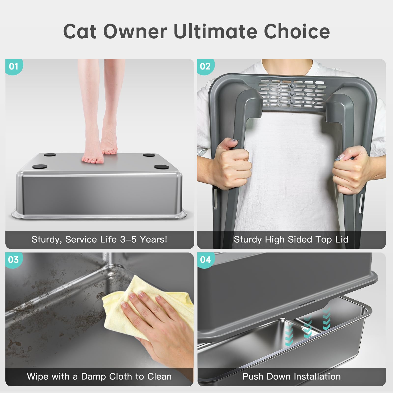 WoofiGo comparaison taille avec objet du quotidien illustrant l'espace généreux pour grands chats