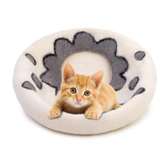Woolygon chat installé dans l'igloo illustrant chaleur et intimité