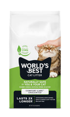 World's Best Cat Litter sac avant montrant la marque et bénéfice contrôle des odeurs