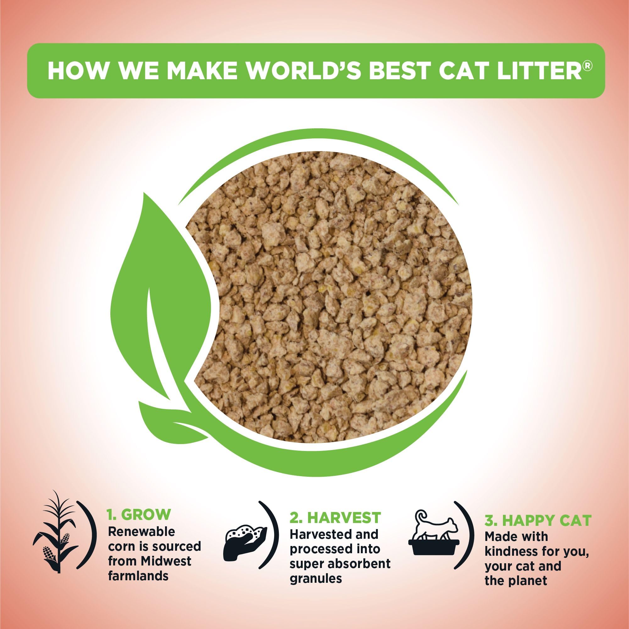 World's Best Cat Litter agglomérat compact formé, élimination facile