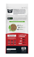 World's Best Cat Litter gros plan sur la texture de maïs, absorption naturelle