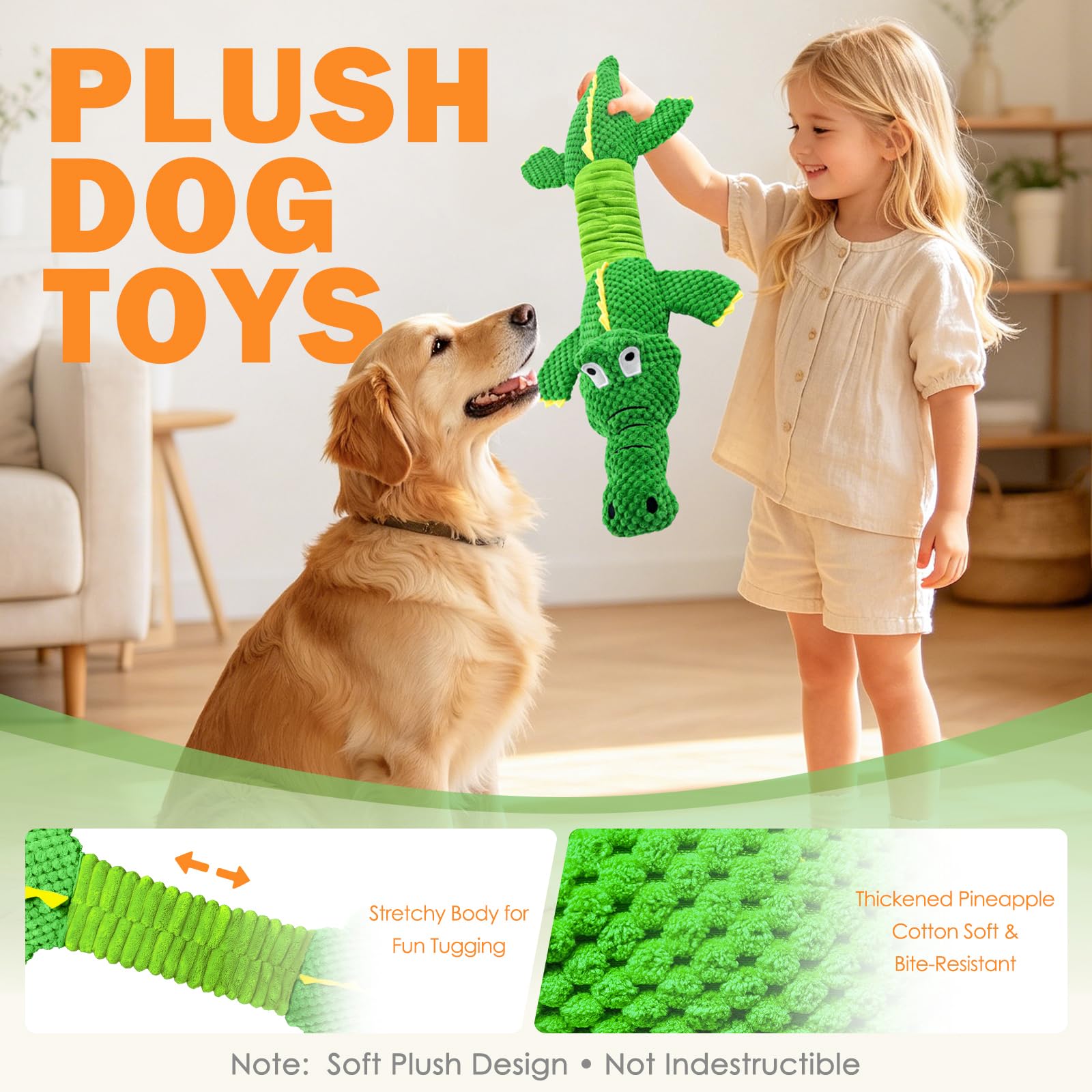 WOWBALA chien rapportant le crocodile pour exercice et interaction