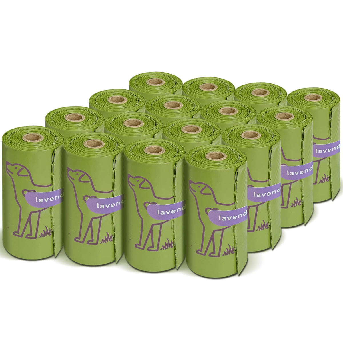 Wowflash emballage avant montrant 16 rouleaux et parfum lavande, pratique