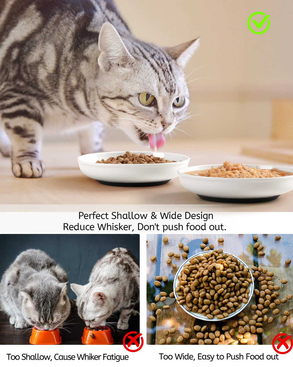 WROSWT ensemble de six bols sur table, pratique pour plusieurs animaux