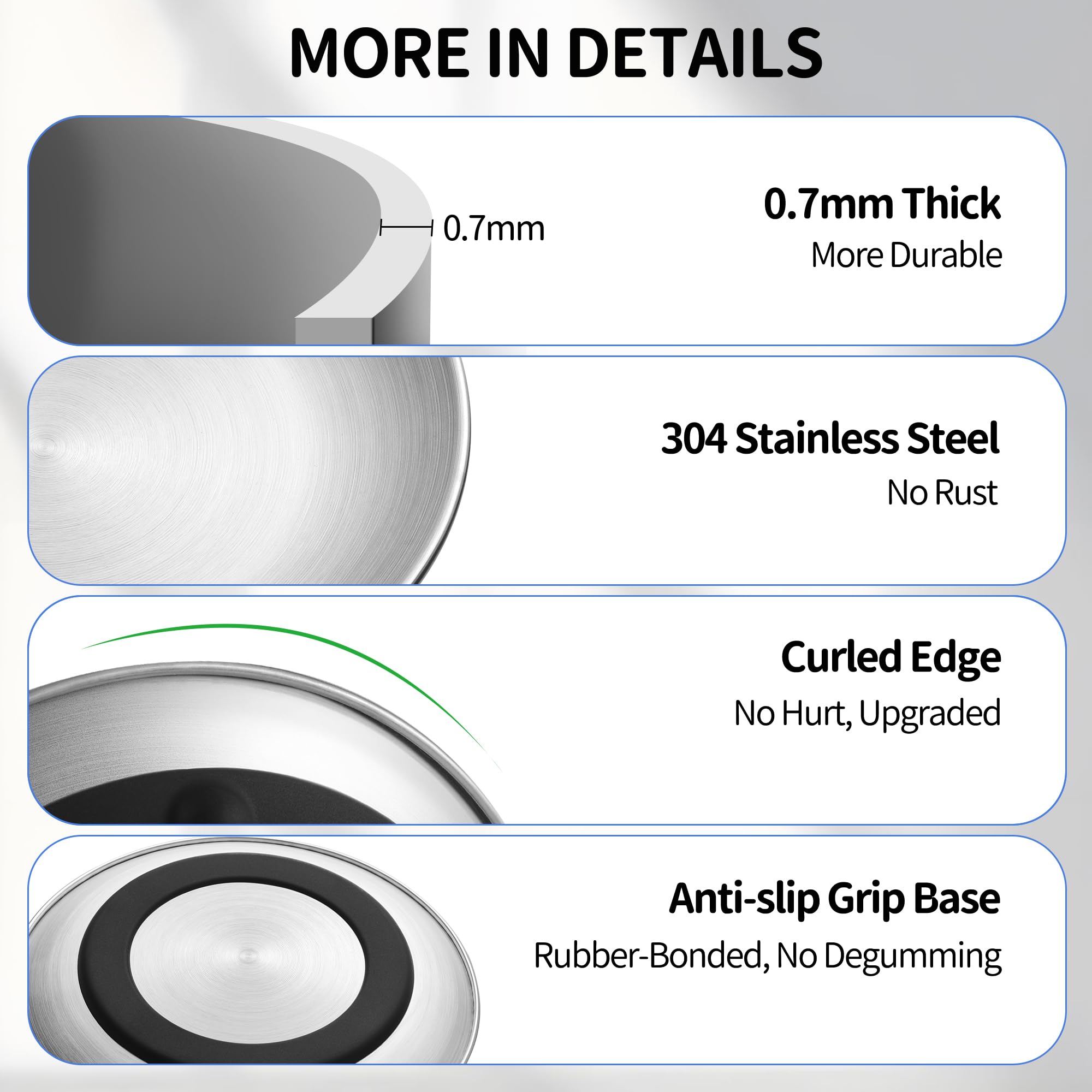 WROSWT détail semelle silicone anti-dérapante, protège le sol