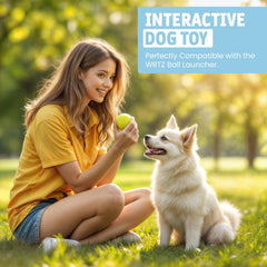 WRTZ balle insérée dans un lanceur pour petit chien, jeu sans effort