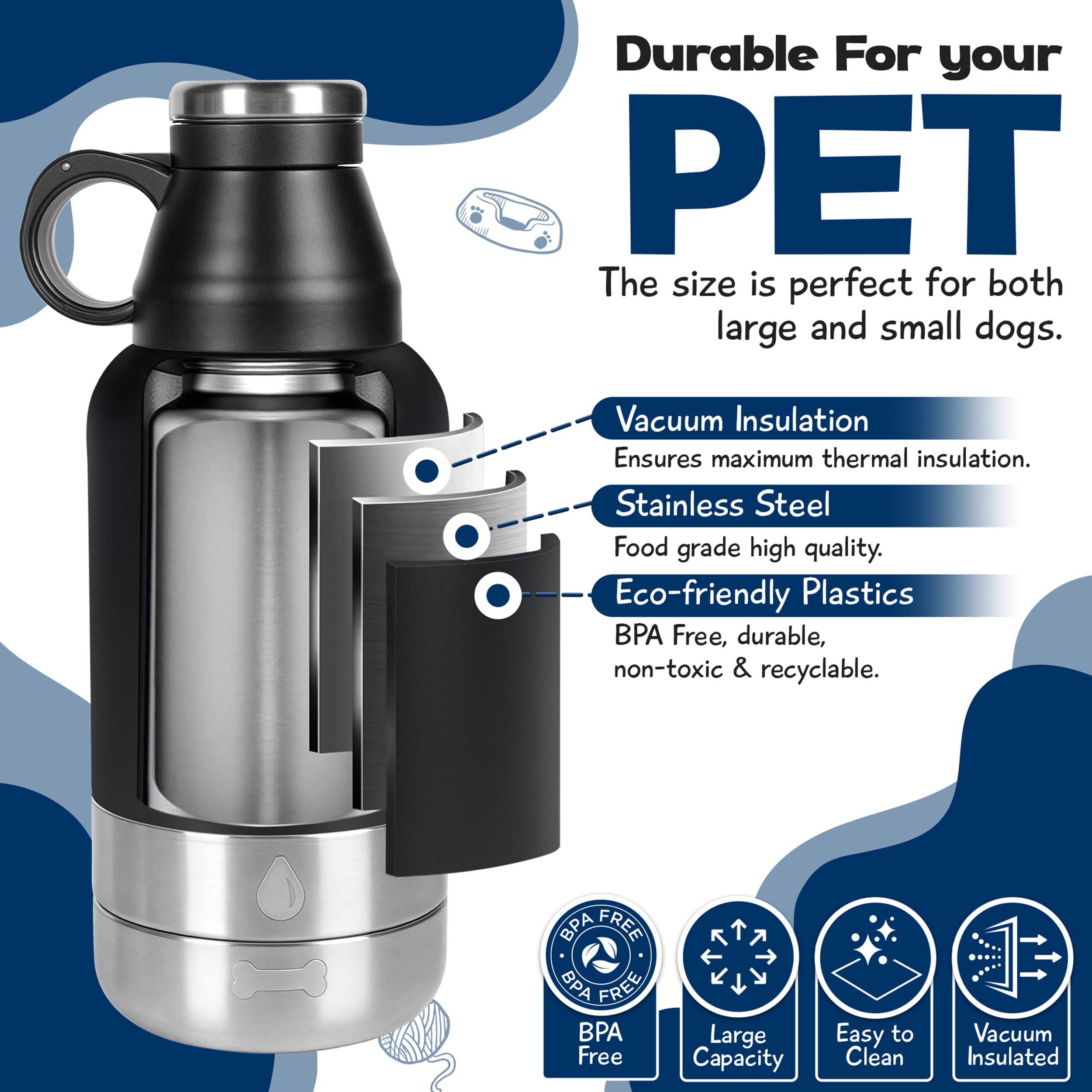 WRTZ bouteille utilisée en randonnée assurant hydratation du chien