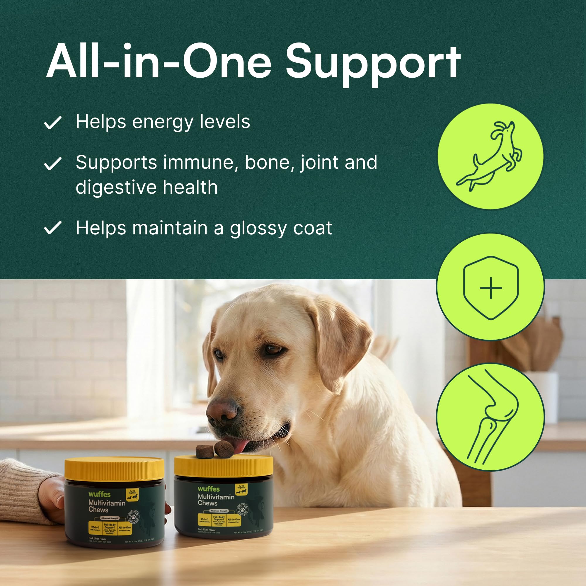 Wuffes deux bouteilles pack économique idéal pour foyers multi-chiens