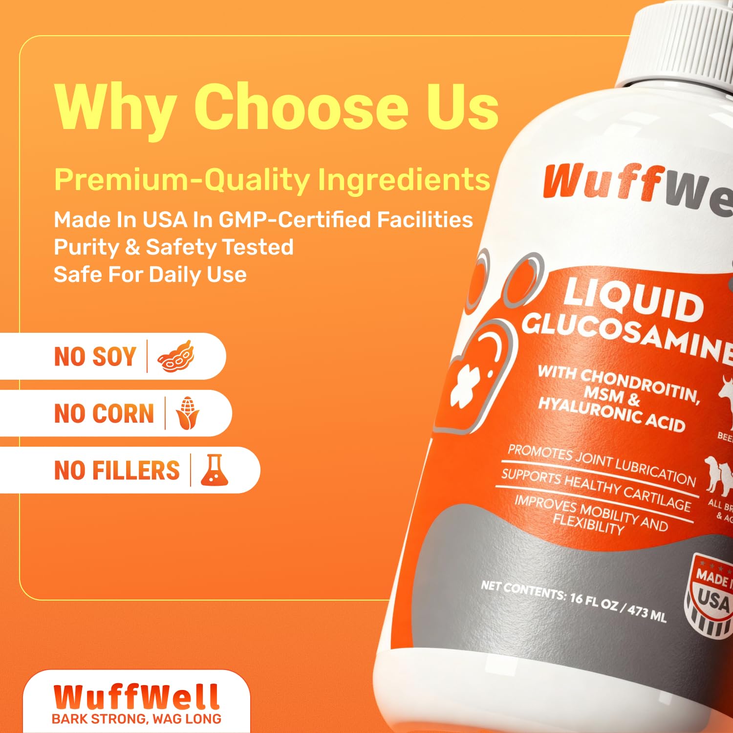 WuffWell bouchon doseur gradué prêt à utiliser pour un dosage précis