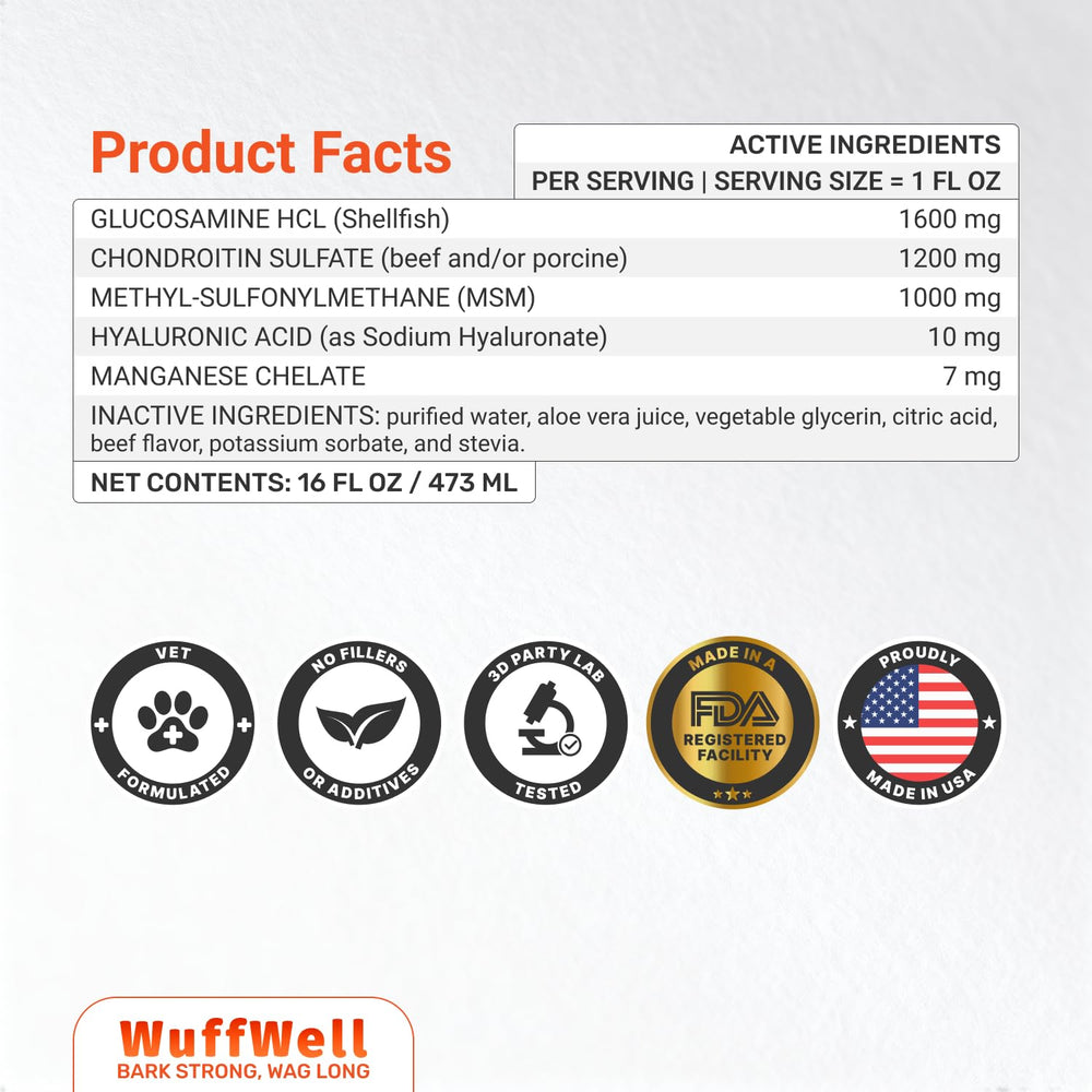 WuffWell emballage sur fond blanc montrant l’aspect commercial soigné