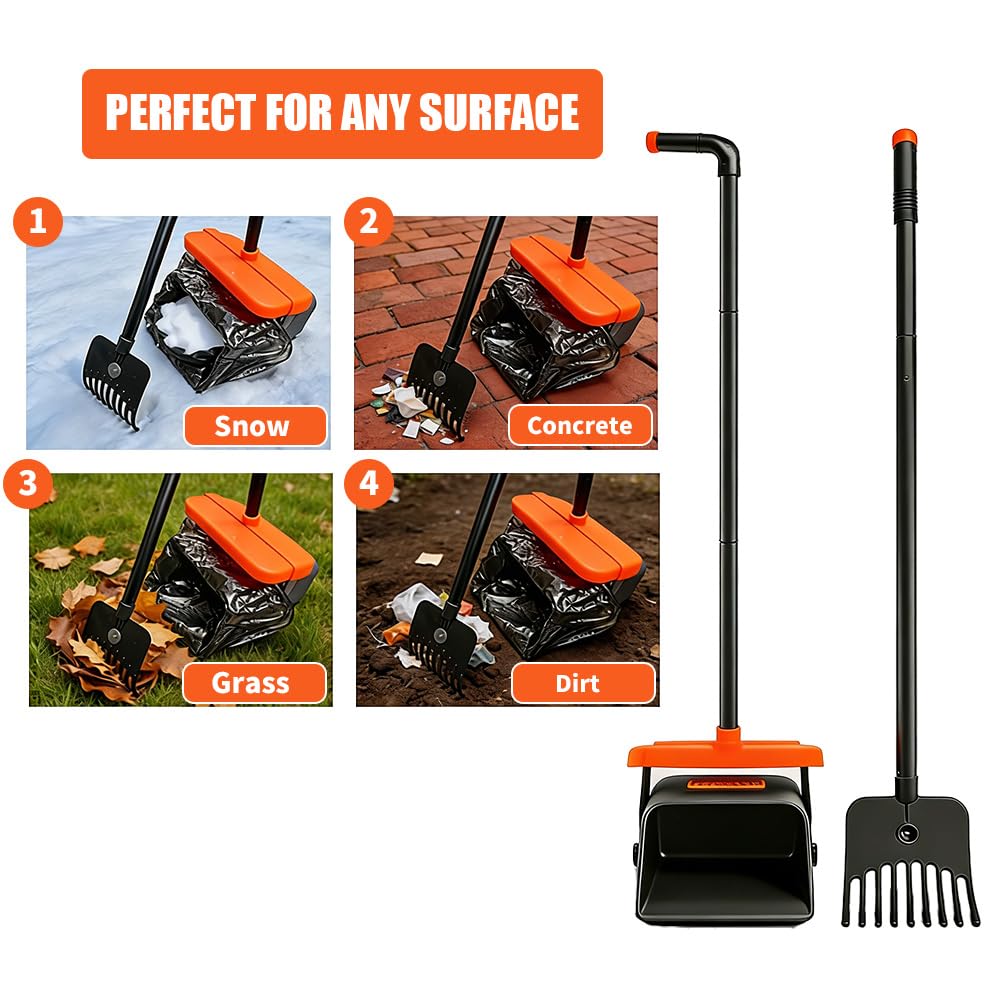 WuzoClean ramasse‑crottes utilisé dans un jardin pour gain de temps