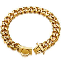 W/W Lifetime collier Gold vue frontale montrant style luxueux et solidité