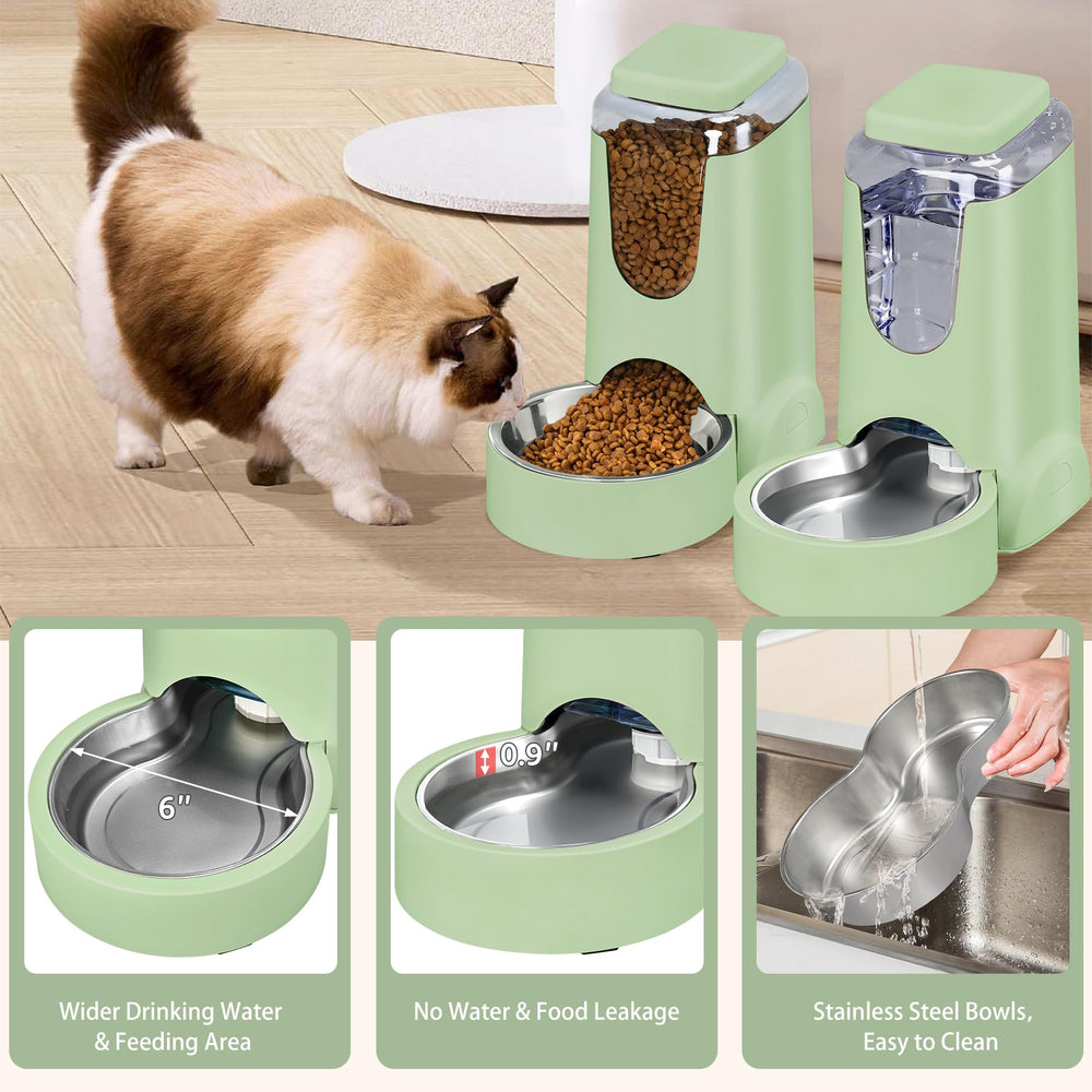 WyfKyd distributeur en usage par un chat mangeant confortablement