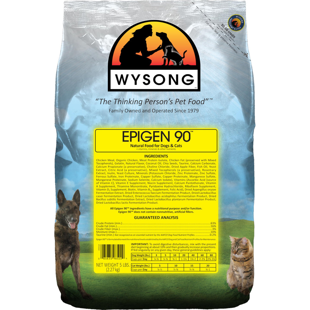 Wysong Epigen 90 gros plan des croquettes révélant texture riche et appétence