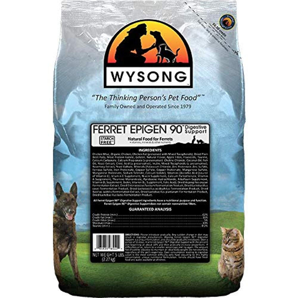 Wysong emballage avant montrant sac 5 lb et bénéfice digestion