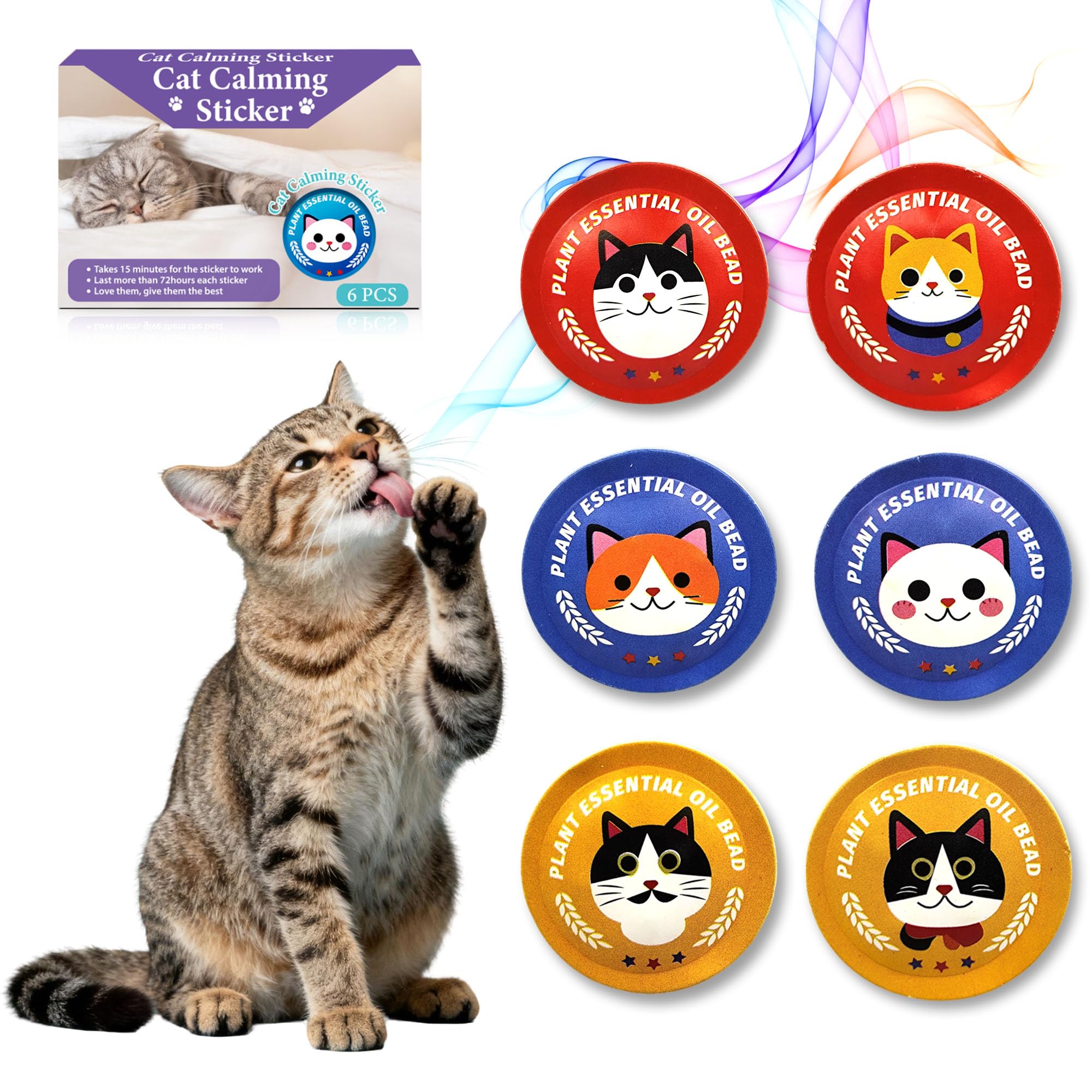 xcivi emballage avant montrant 6 patches pour apaiser le chat