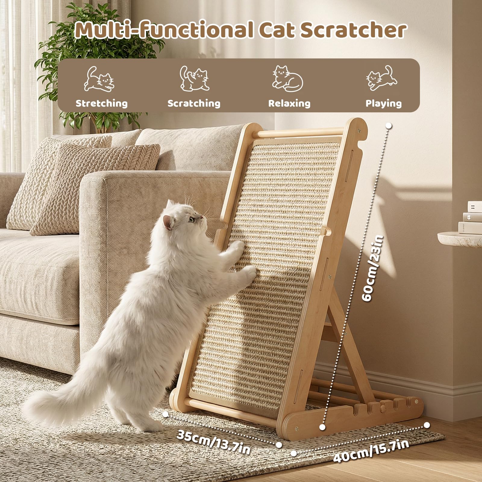 XiaZ gros plan sur sisal naturel, texture résistante pour griffades