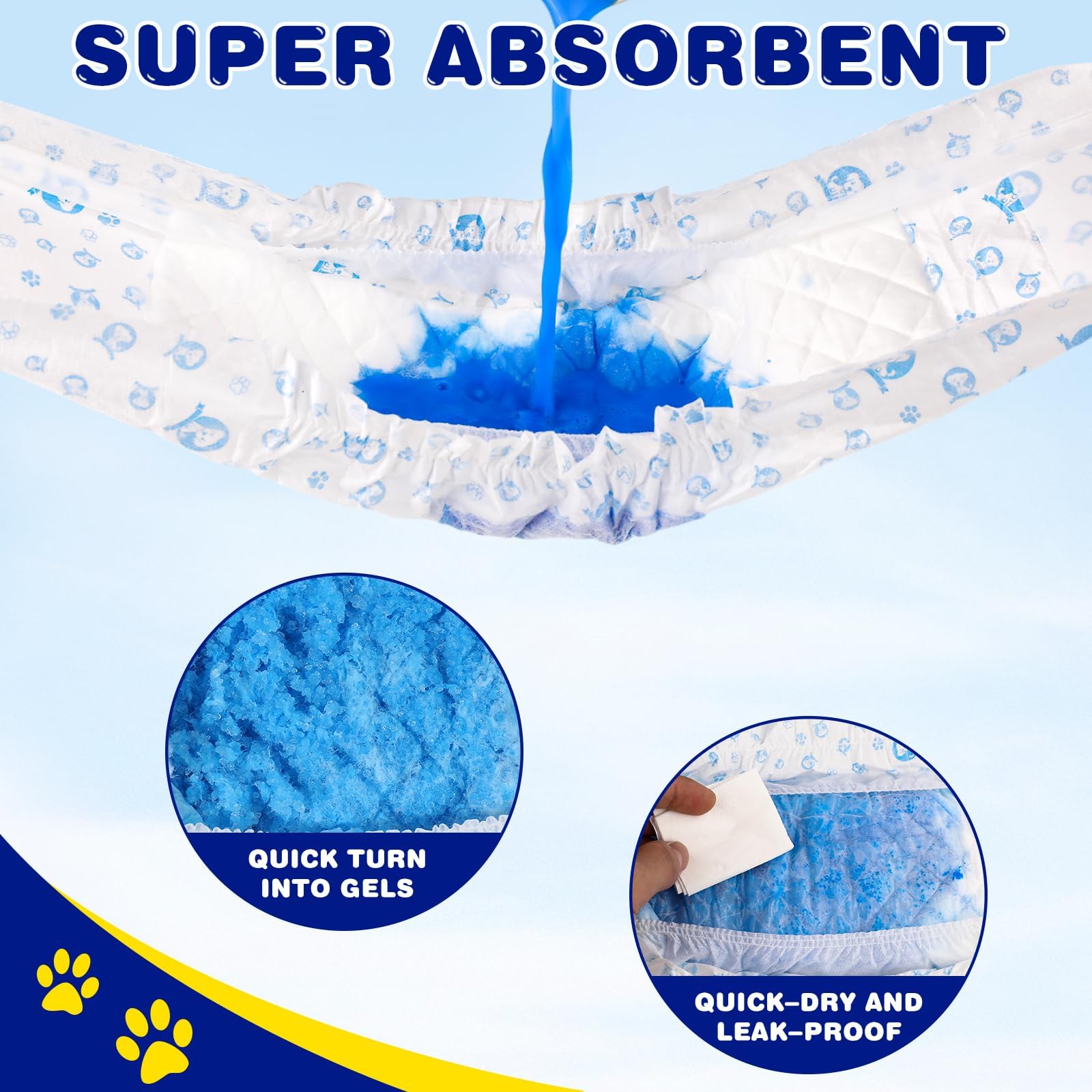 XPCARE vue de profil d'une couche jetable pour chien taille S, maintien confortable