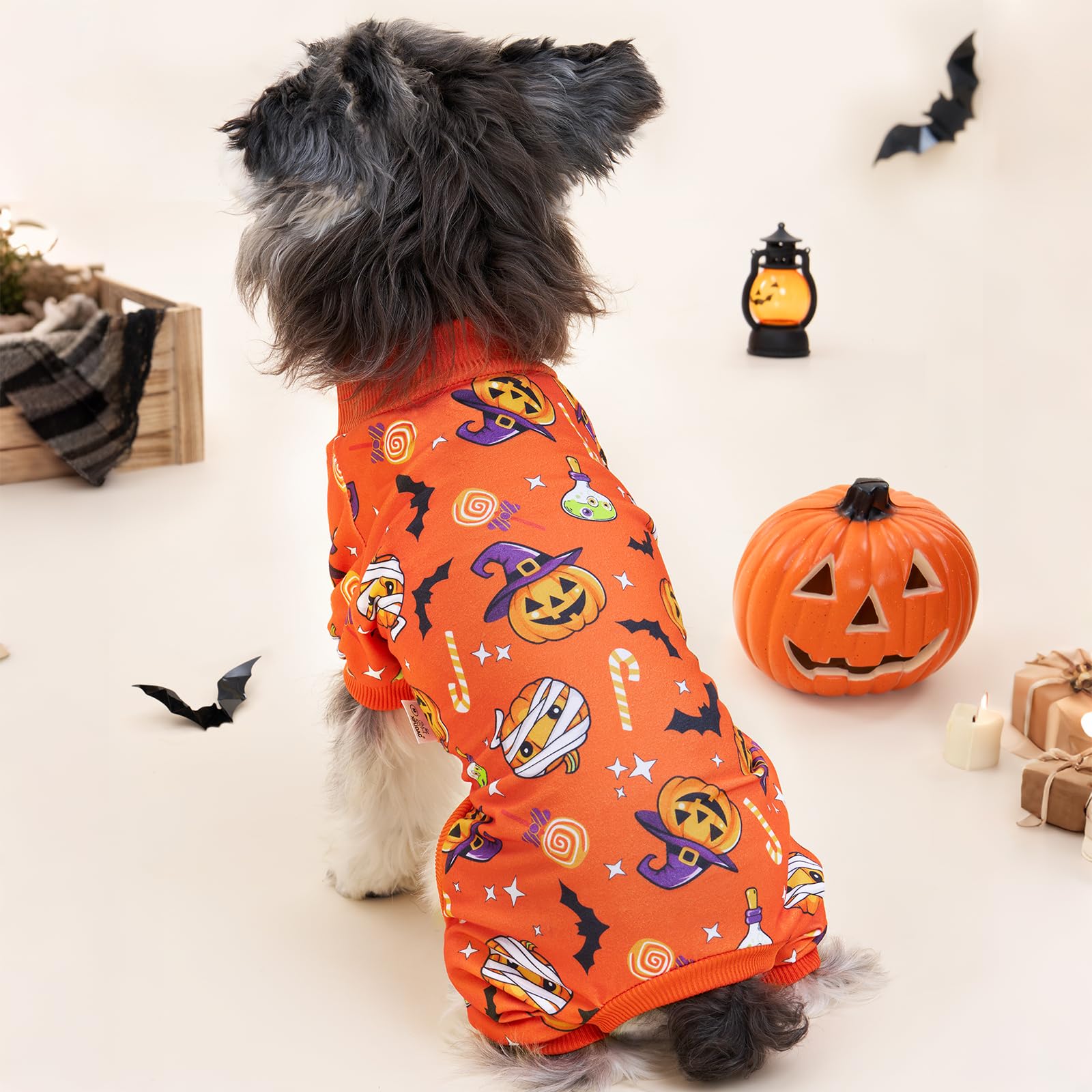 XPUDAC chien portant le pyjama facile à enfiler pour détente
