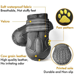 XSY&G bottines en usage lors d'une promenade protégeant les pattes