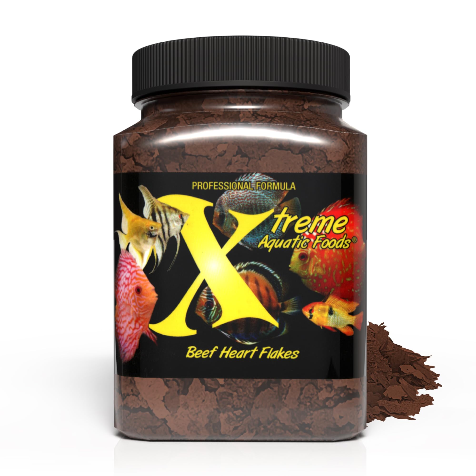 Xtreme Aquatic Foods pot avant du produit montrant le packaging et bénéfice nutritionnel