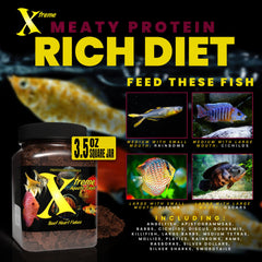 Xtreme Aquatic Foods gros plan des flocons montrant texture et digestibilité