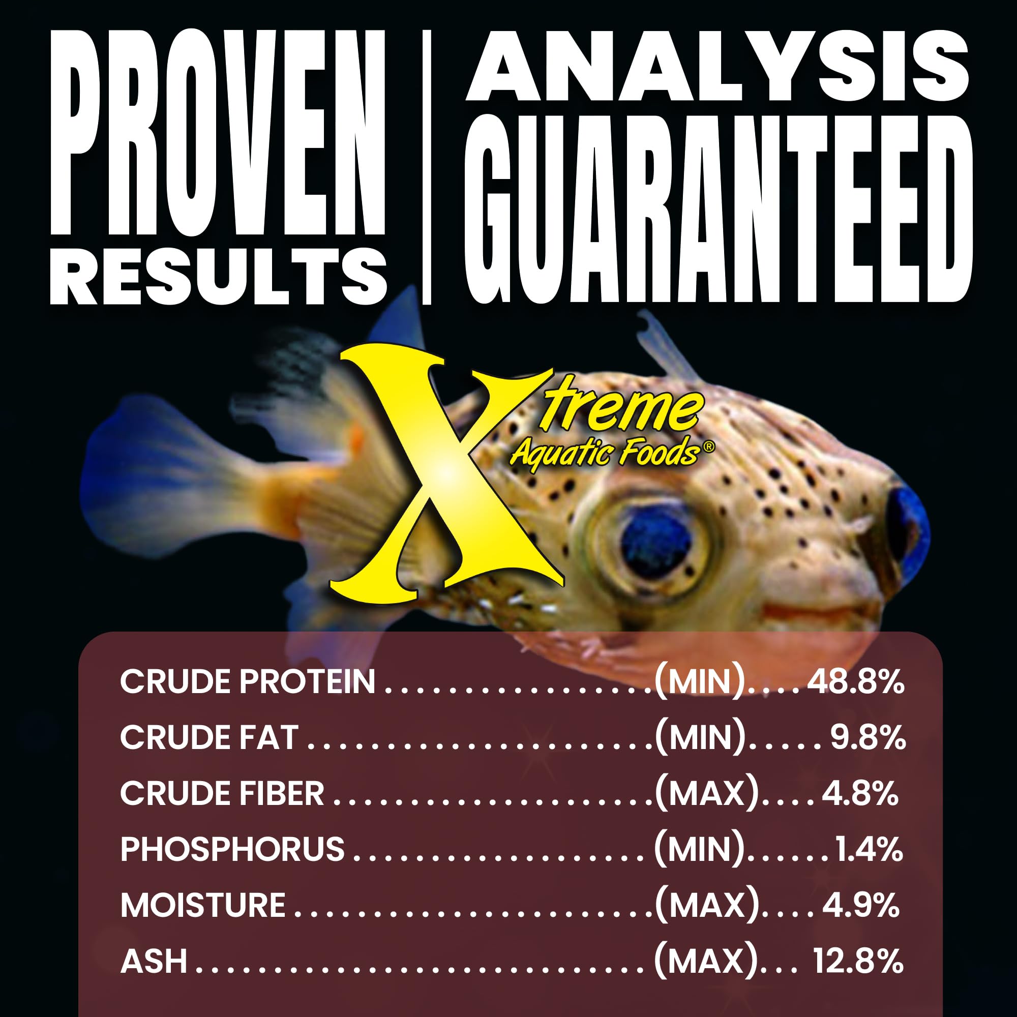Xtreme Aquatic Foods produit dans un aquarium montrant stimulation d'appétit