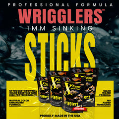Xtreme Aquatic Foods gros plan texture des bâtonnets montrant attrait visuel