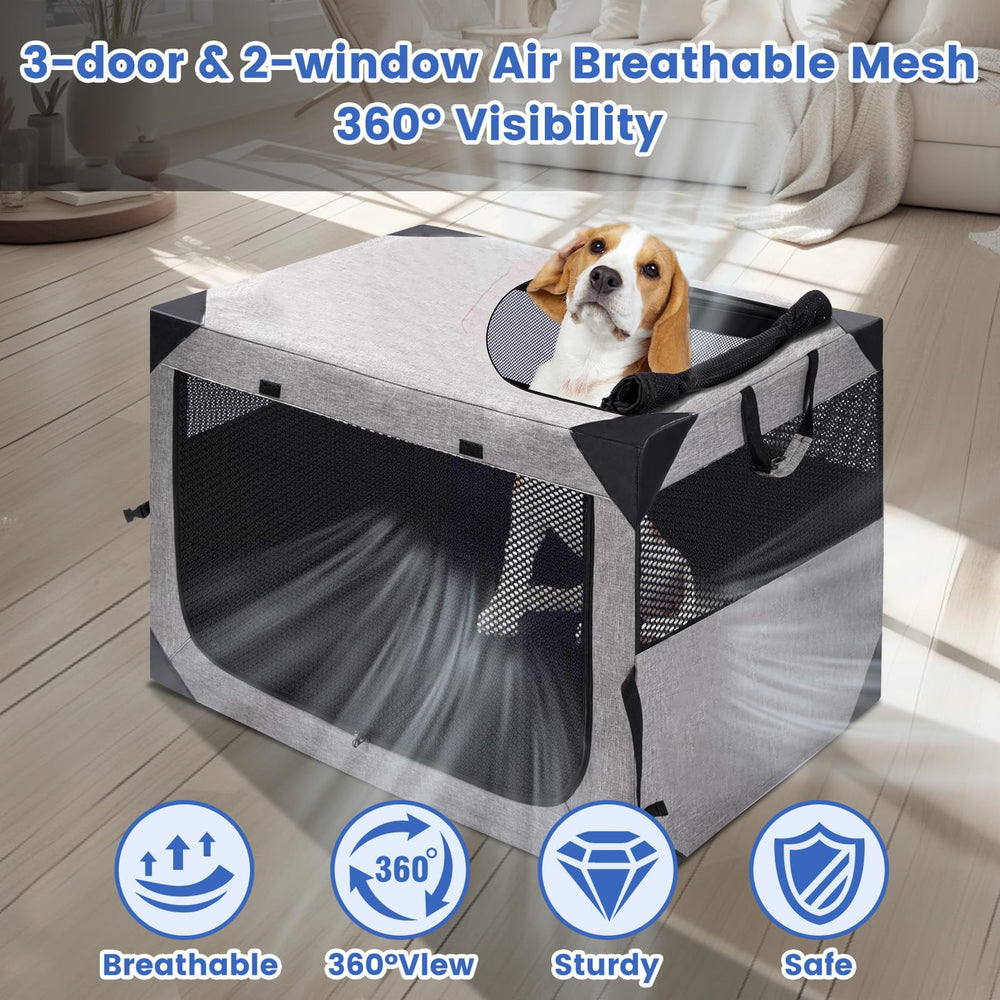 XVISHX intérieur de la caisse avec chien, confort et ventilation optimisés