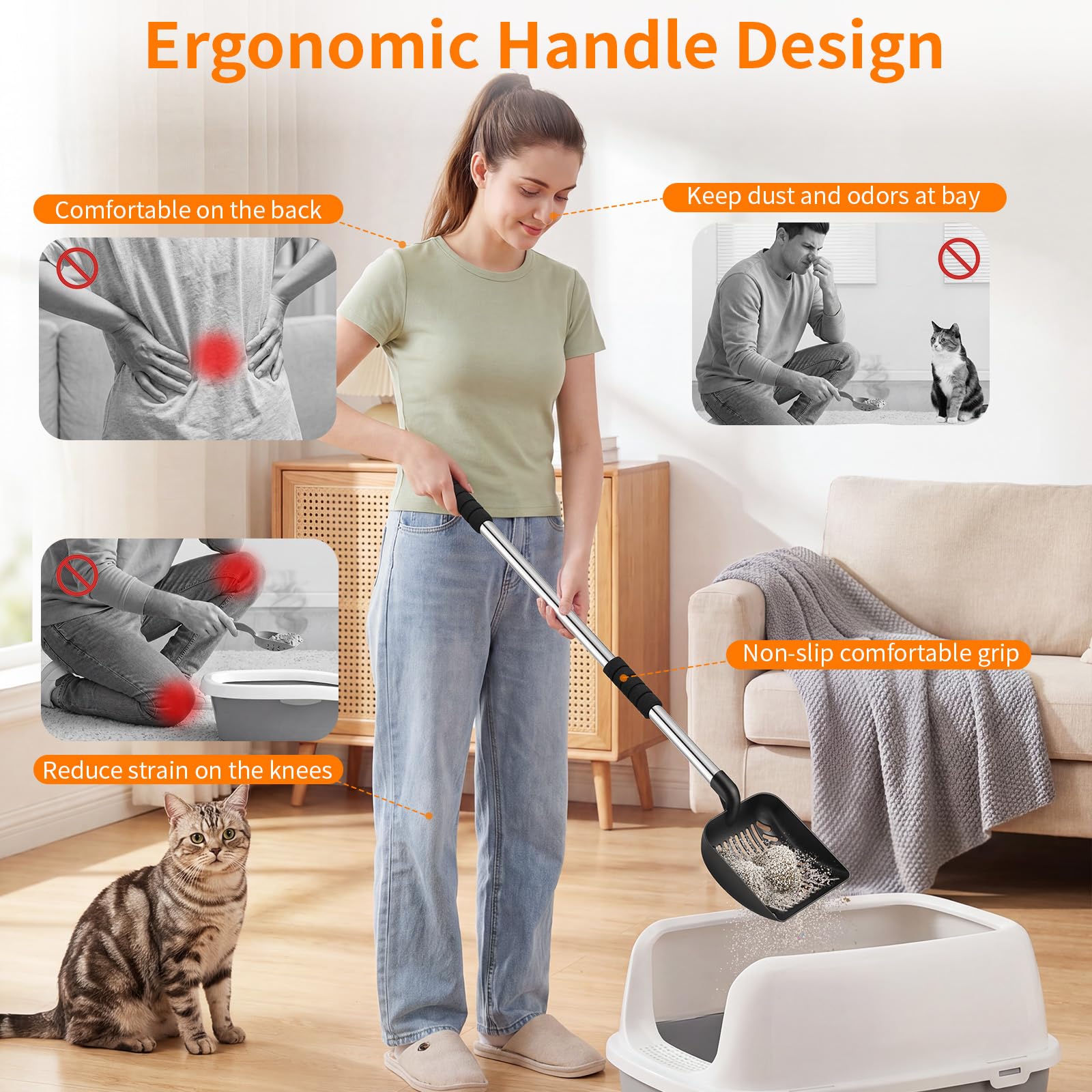 Yangbaga manche détachable illustrant réglage de longueur pratique