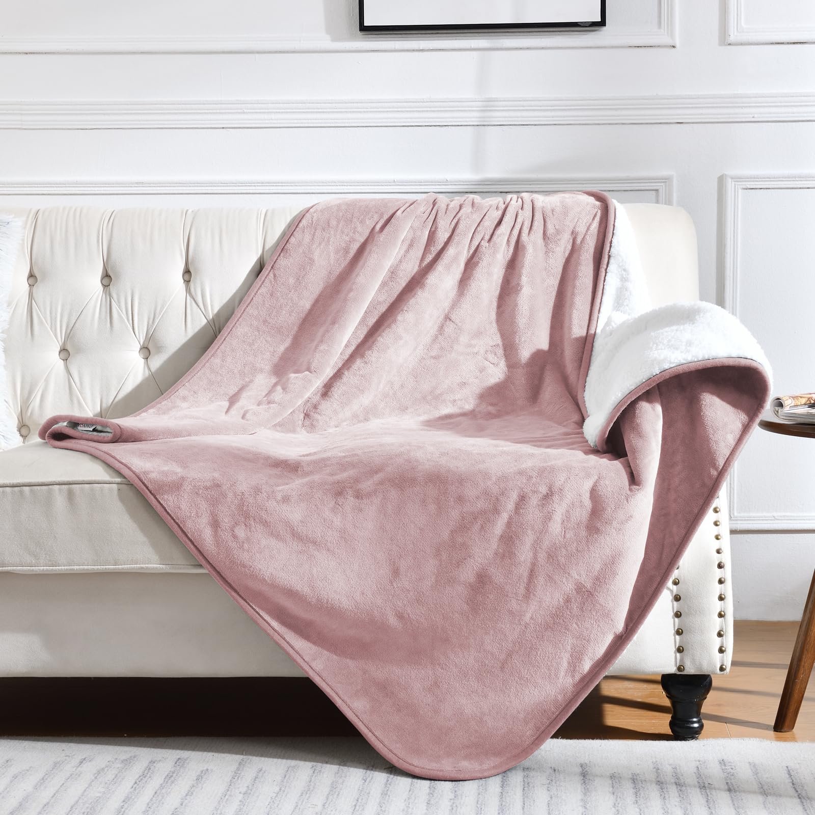 Yaning plaid face avant dusty pink apportant protection et style