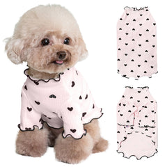 Yaopelky t-shirt face rose montrant coupe et motif cœur pour look mignon