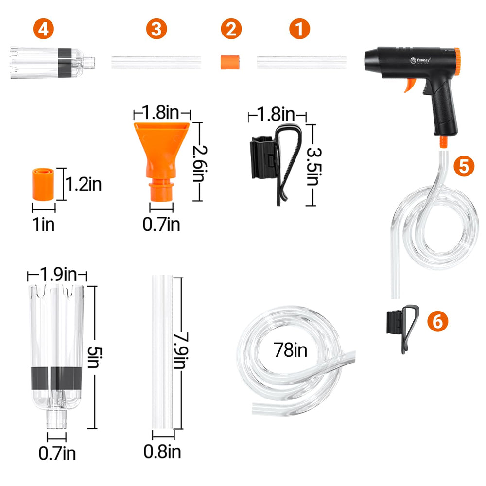 Yaubay en action nettoyant gravier et vitres pour un bac plus propre