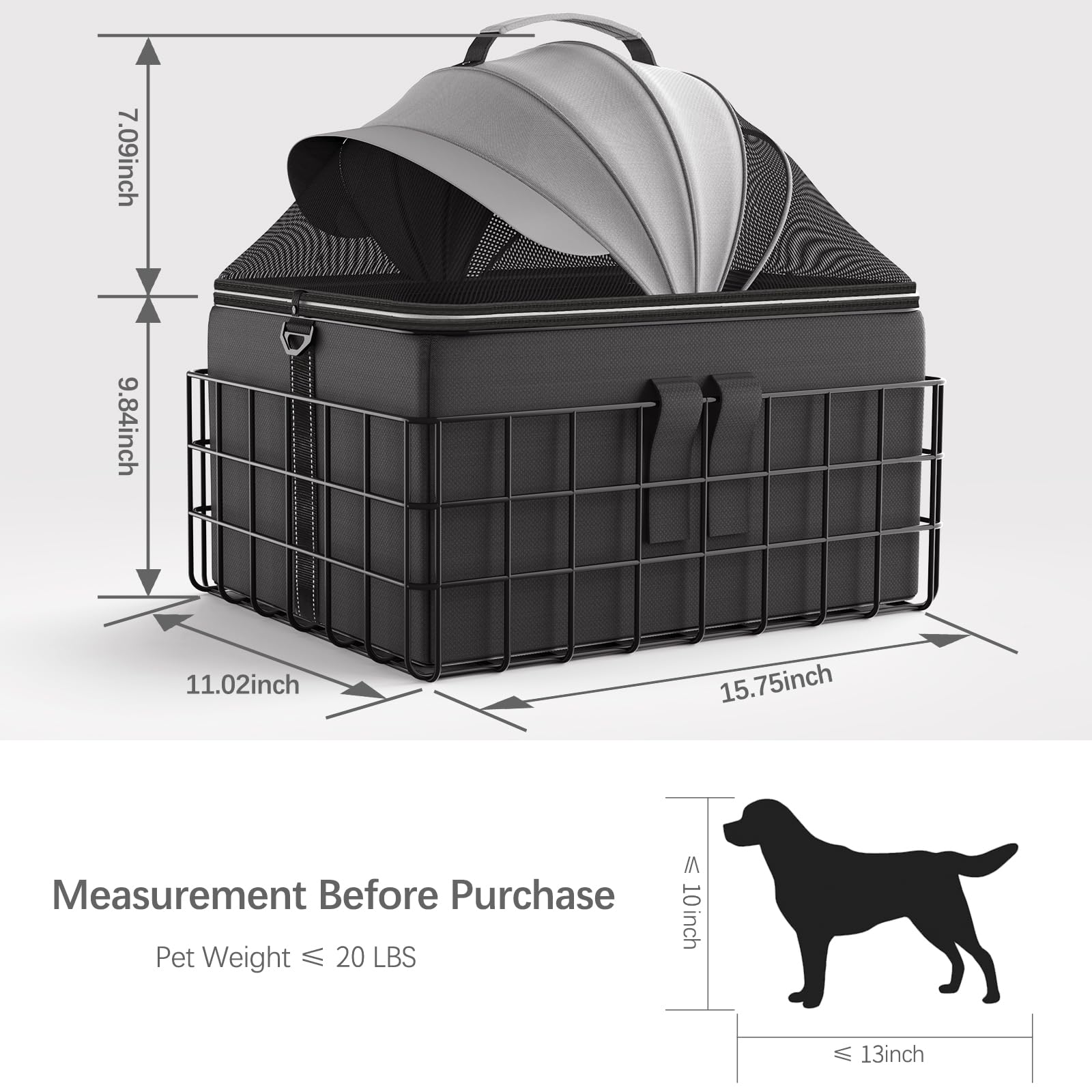 YEEGO DIRECT panier installé sur vélo avec chien pour trajets sûrs