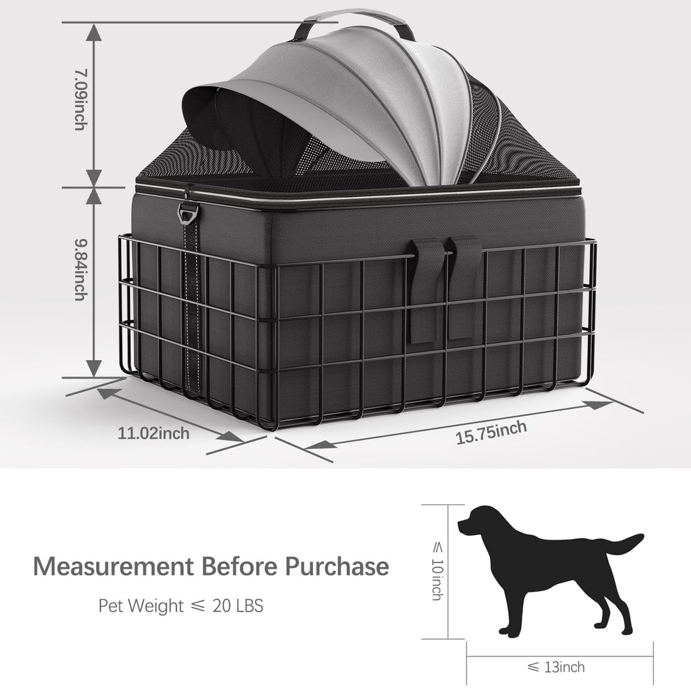 YEEGO DIRECT panier installé sur vélo avec chien pour trajets sûrs