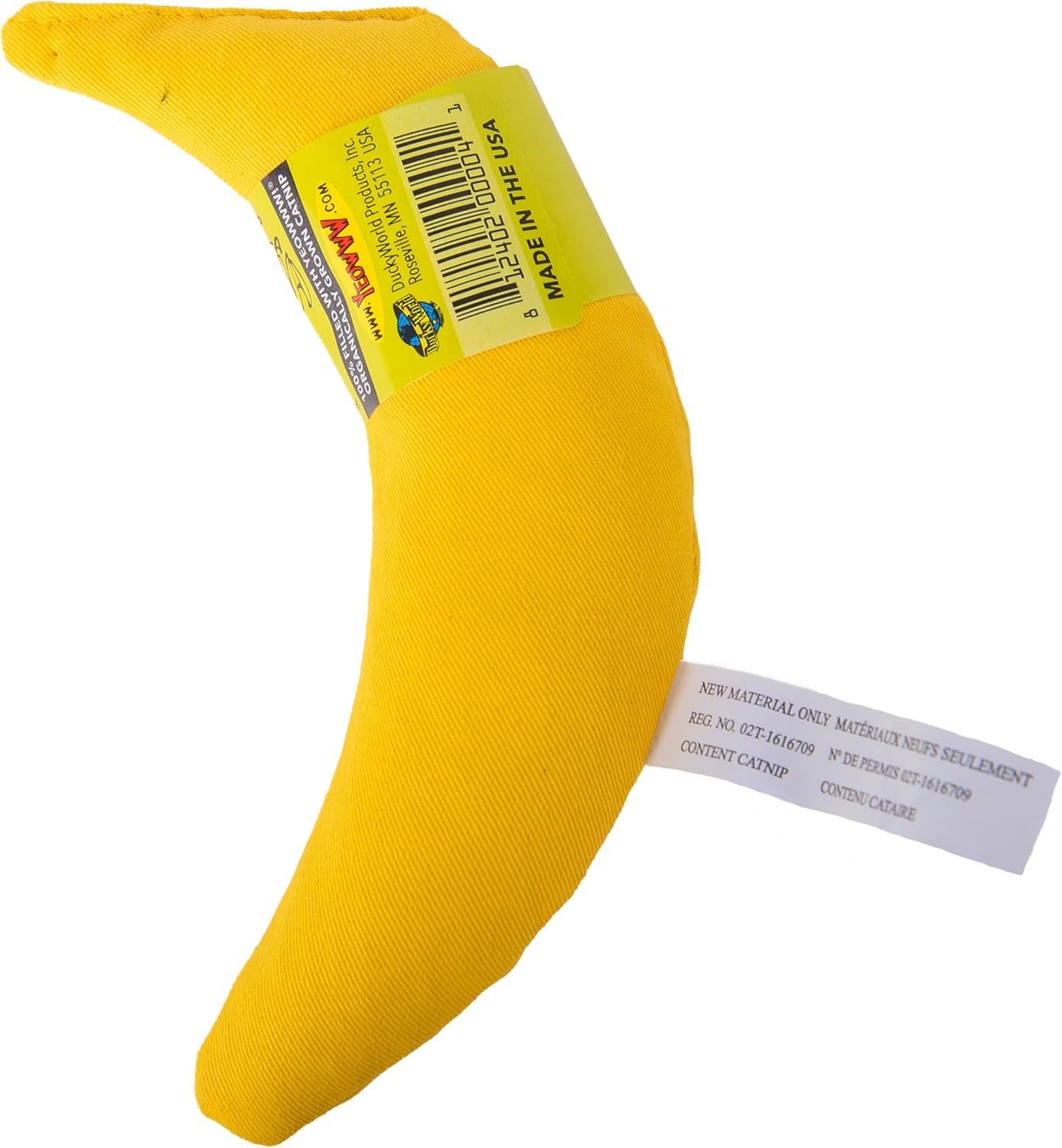 Yeowww! chat jouant avec la banane pour stimulation et activité